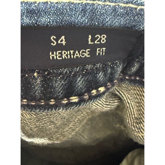 Vigoss Embroidered Blue Jeans Heritage Fit Size 4 Skinny Dark Wash - Picture 3 of 9